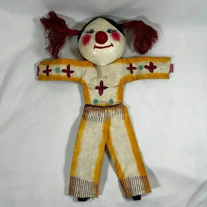 Vintage Mexican Folk Doll Coconut Canvas Wall Art